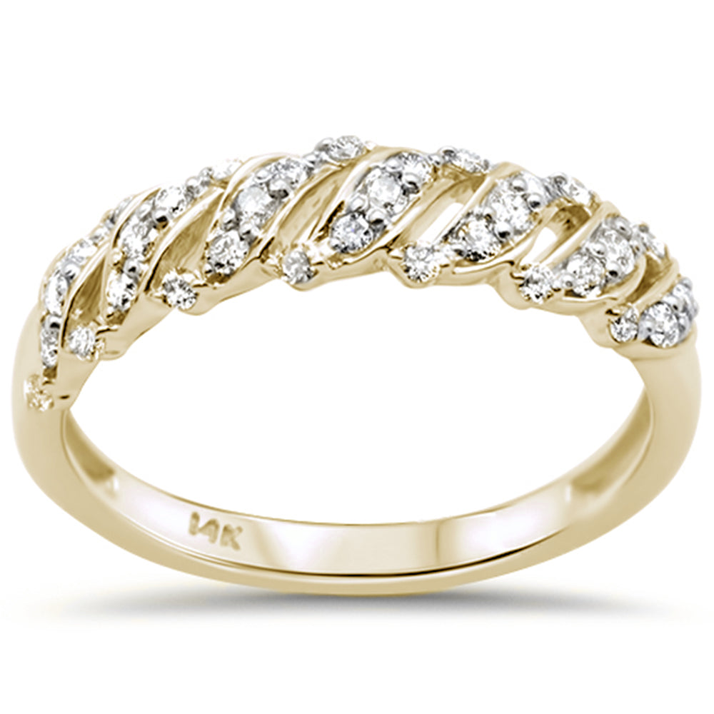 Muse Jewelry .37ct G SI 14K Yellow Gold Women's Round Diamond Ring Band Size 6.5