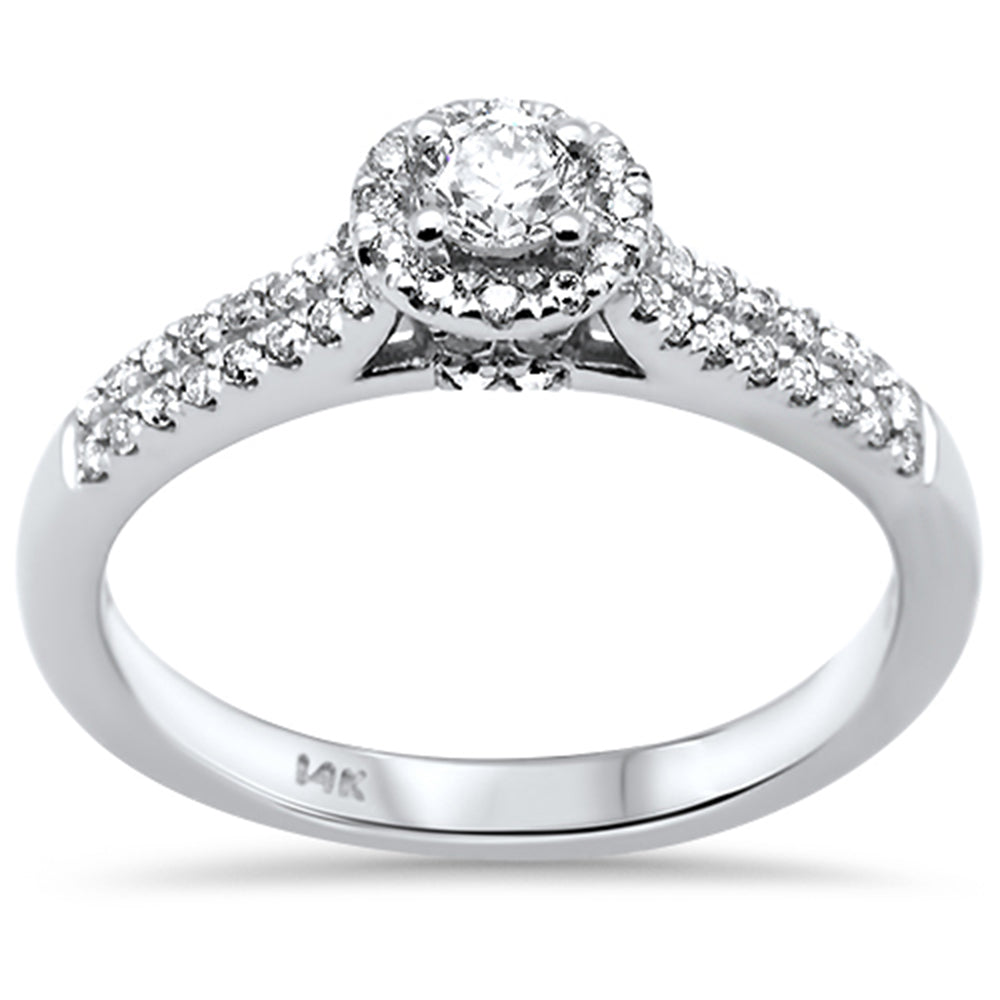 Muse Jewelry .47ct G SI 14K White Gold Round Diamond Engagement Ring Size 7