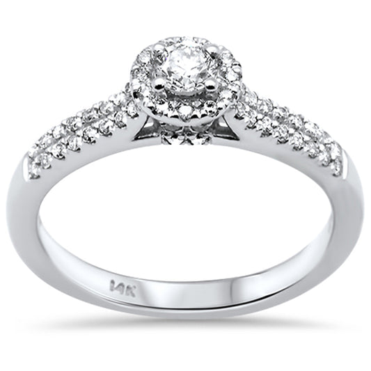 Muse Jewelry .47ct G SI 14K White Gold Round Diamond Engagement Ring Size 7