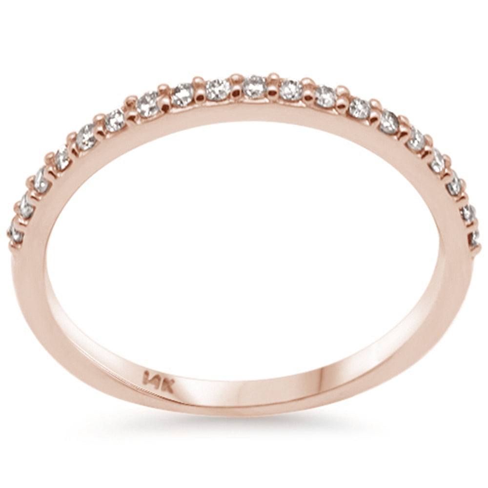 Muse Jewelry .21ct G SI 14K Rose Gold Diamond Stackable Ladies Band Size 6.5