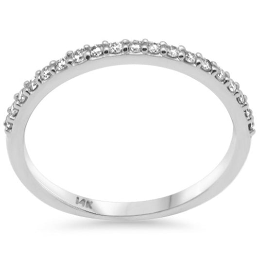 Muse Jewelry .19ct G SI 14K White Gold Diamond Stackable Ladies Band Size 6.5