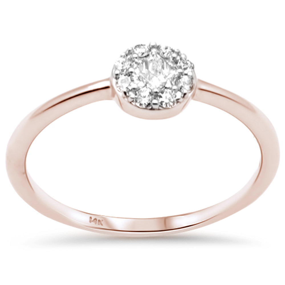 Muse Jewelry .20ct G SI 14K Rose Gold Diamond Ladies Halo Ring Size 6.5