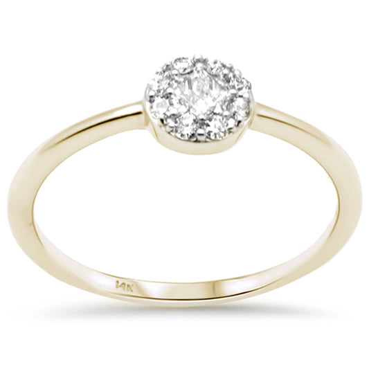 Muse Jewelry .21ct G SI 14K Yellow Gold Diamond Ladies Halo Ring Size 6.5