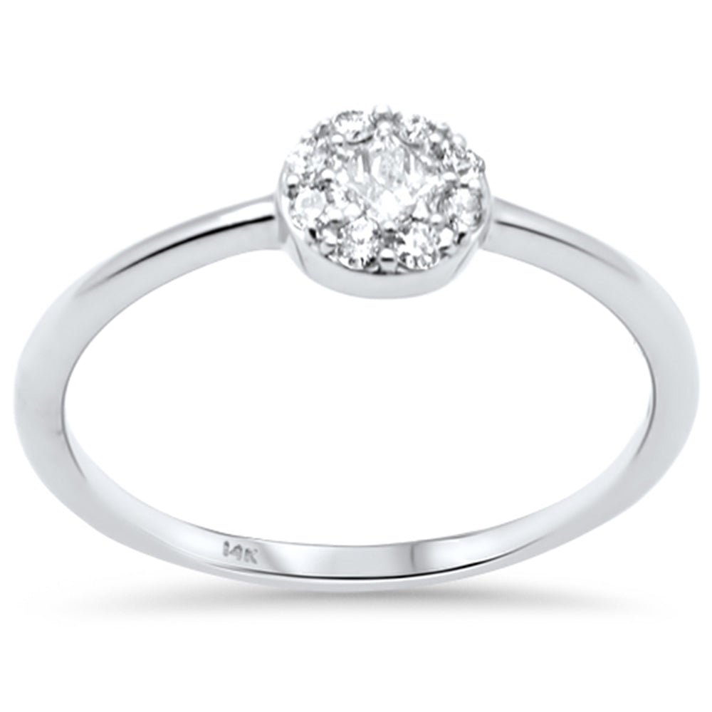 Muse Jewelry .21ct G SI 14K White Gold Diamond Ladies Halo Ring Size 6.5