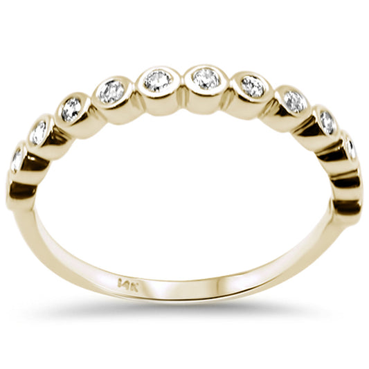 Muse Jewelry .19ct G SI 14K Yellow Gold Diamond Bezel Ring Size 6.5