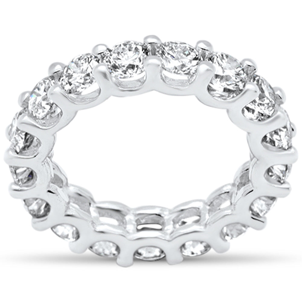 Muse Jewelry 3.15ct G SI 14K White Gold Round Diamond Eternity Ring Size 6.5