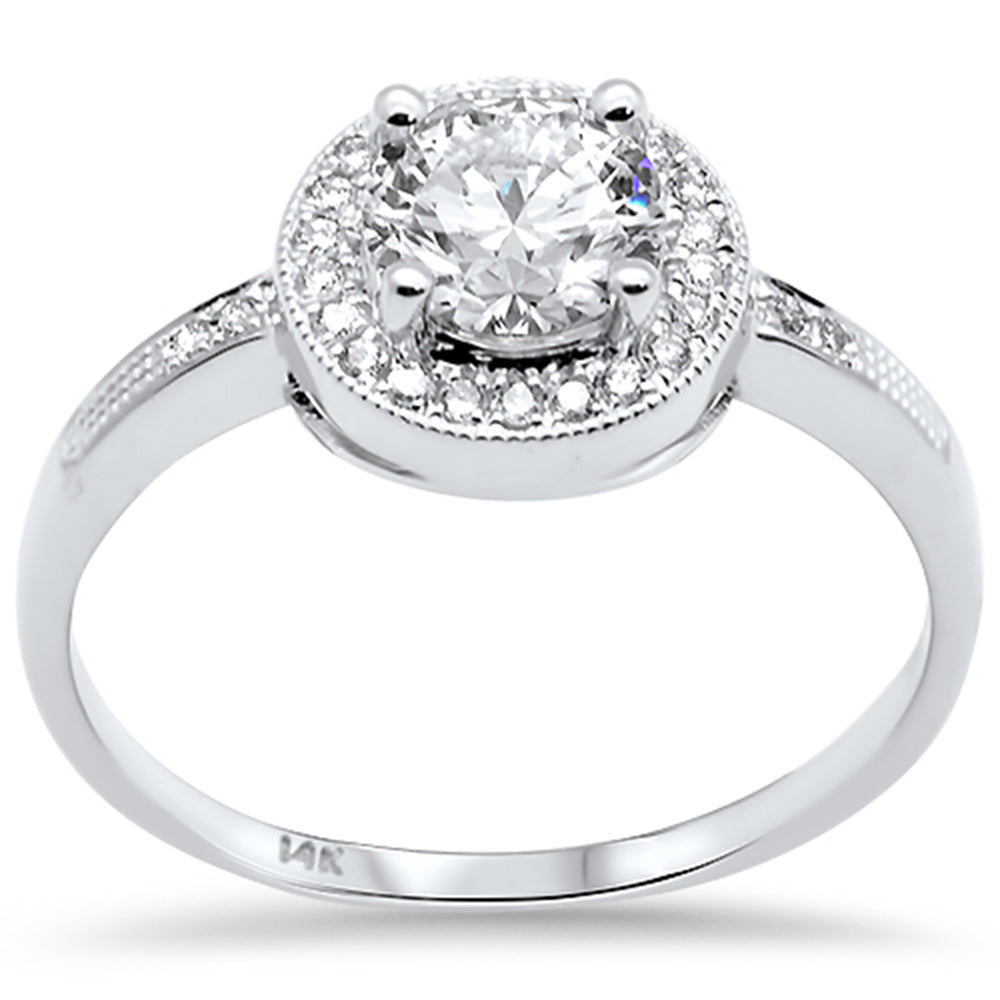 Muse Jewelry .85ct G SI 14K White Gold Round Diamond Engagement Ring Size 6.5