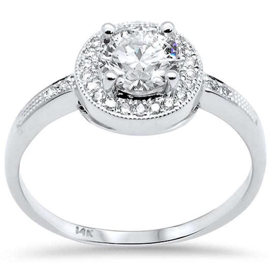 Muse Jewelry .85ct G SI 14K White Gold Round Diamond Engagement Ring Size 6.5