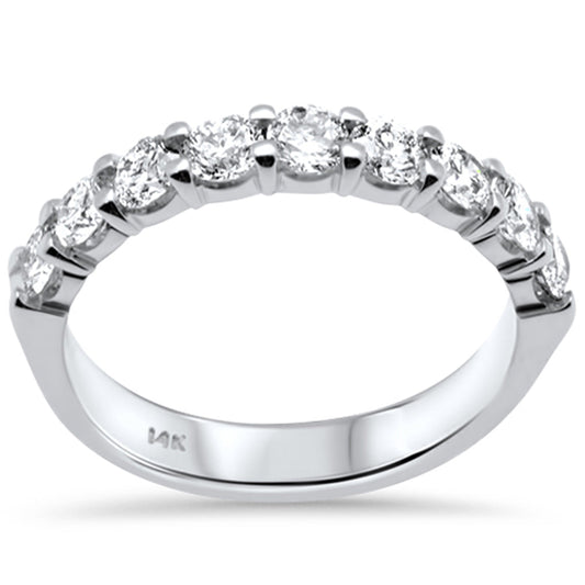 Muse Jewelry 1.01ct G SI 14K White Gold Diamond Wedding Ring Band