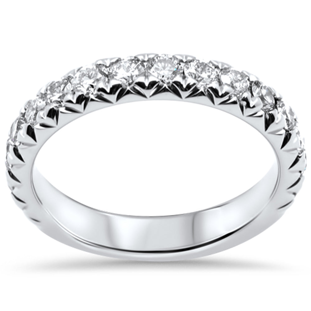 Muse Jewelry 1.00ct G SI 14K White Gold Diamond Engraved Wedding Ring Band