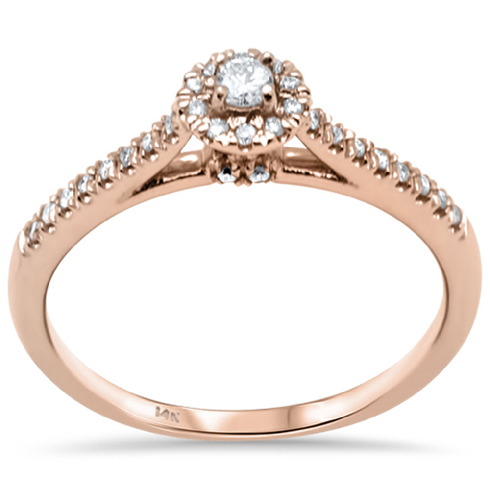 Muse Jewelry .34ct G SI 14K Rose Gold Diamond Engagement Ring Size 6.5