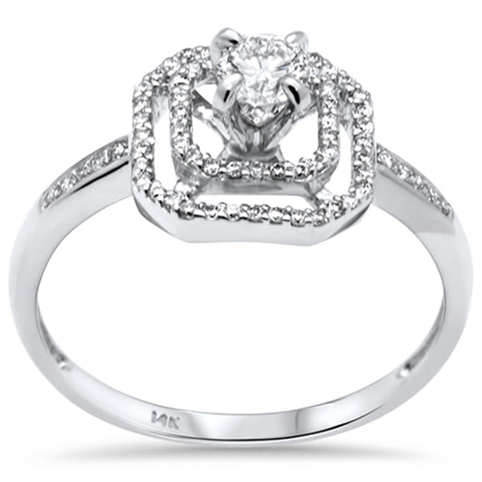 Muse Jewelry .43ct G SI 14K White Gold Diamond Engagement Ring Size 6.5