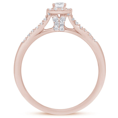 Muse Jewelry .26ct G SI 14K Rose Gold Diamond Engagement Ring Size 6.5