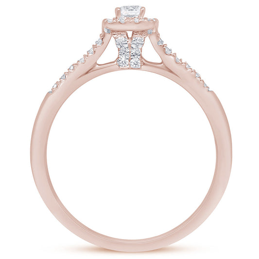 Muse Jewelry .26ct G SI 14K Rose Gold Diamond Engagement Ring Size 6.5