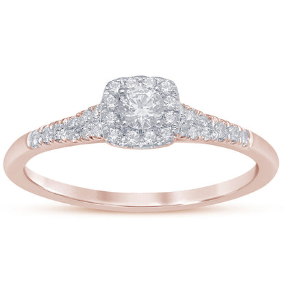 Muse Jewelry .26ct G SI 14K Rose Gold Diamond Engagement Ring Size 6.5