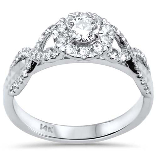 Muse Jewelry .52ct G SI 14K White Gold Diamond Infinity Style Engagement Ring