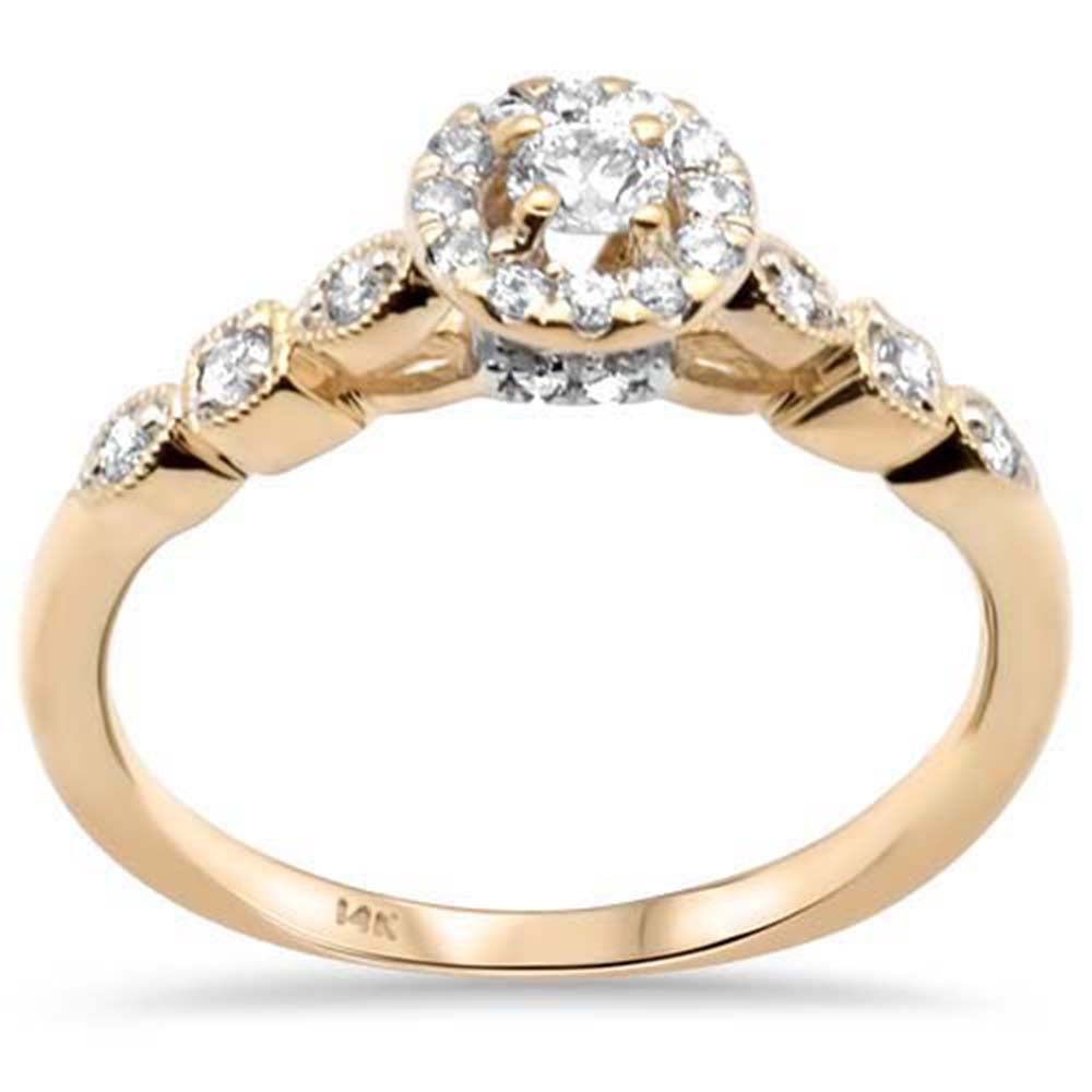 Muse Jewelry .37ct G SI 14K Yellow Gold Round Diamond Engagement Ring size 6.5