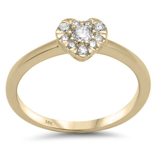 Muse Jewelry .25ct G SI 14K Yellow Gold Diamond Heart Diamond Ring Band