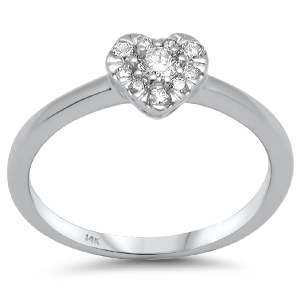 Muse Jewelry .25ct G SI 14K White Gold Diamond Heart Diamond Ring Band