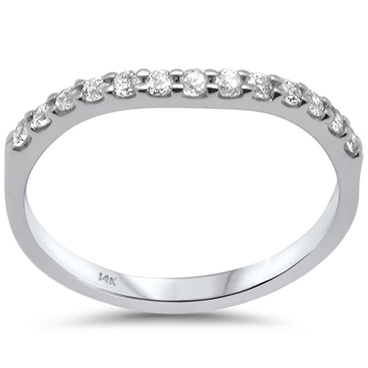 Muse Jewelry .26ct G SI 14K White Gold Diamond Stackable Ring Band