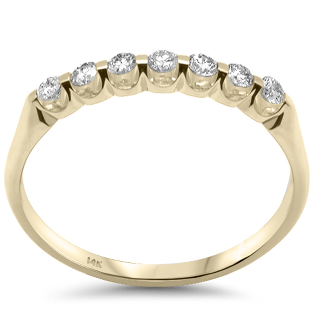 Muse Jewelry .24ct G SI 14K Yellow Gold Diamond 7-Stones Ring Band