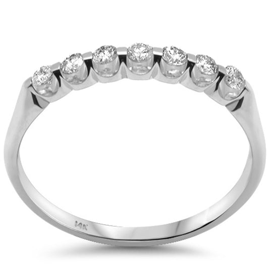 Muse Jewelry .26ct G SI 14K White Gold Diamond 7-Stones Ring Band