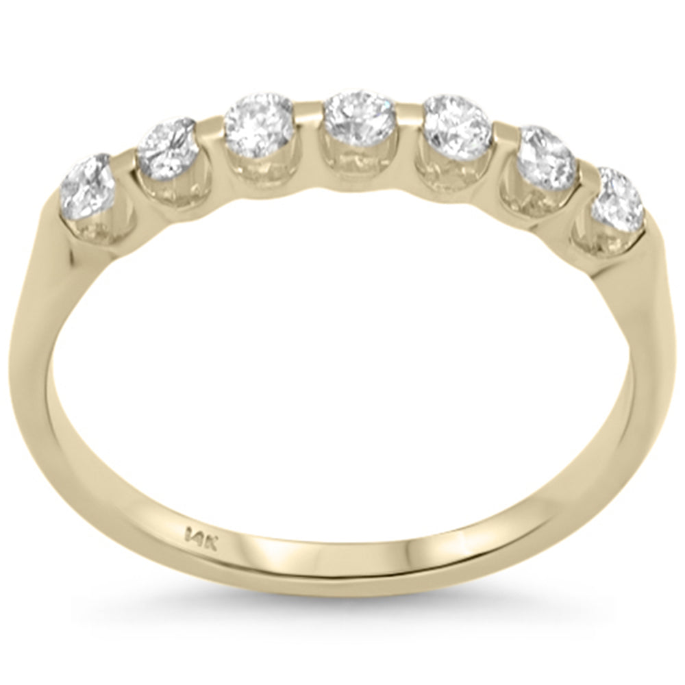 Muse Jewelry .34ct G SI 14K Yellow Gold Diamond 7-Stones Ring Band