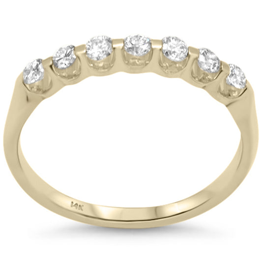 Muse Jewelry .34ct G SI 14K Yellow Gold Diamond 7-Stones Ring Band