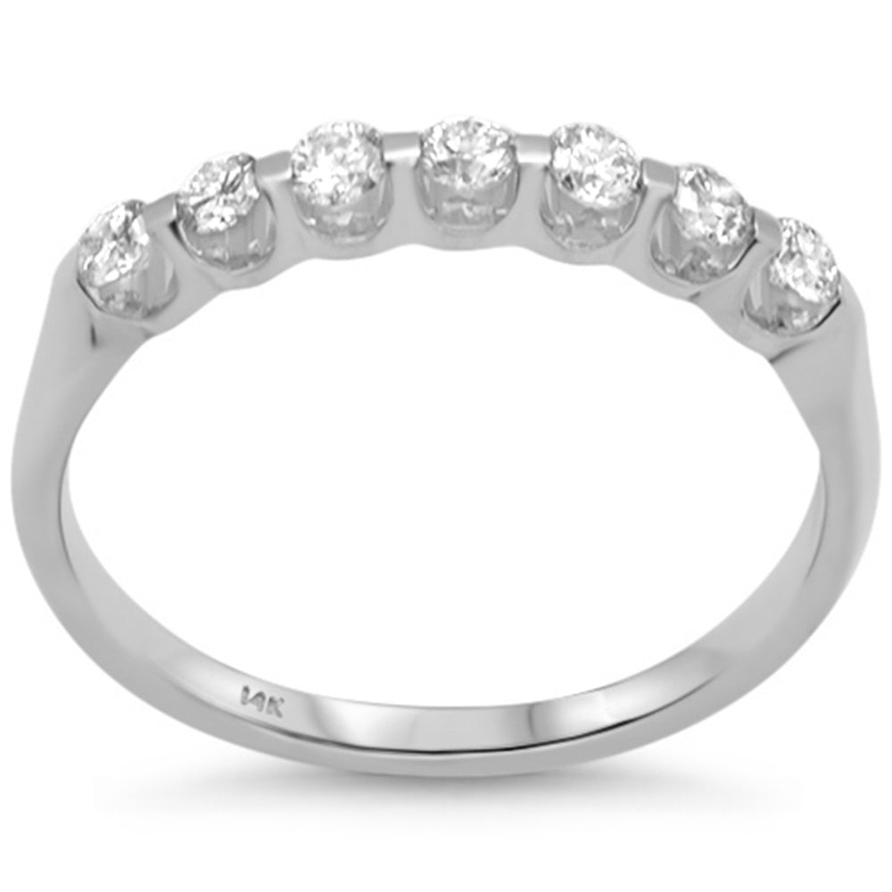 Muse Jewelry .33ct G SI 14K White Gold Diamond 7-Stones Ring Band