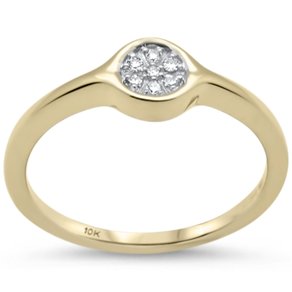 Muse Jewelry .06ct G SI 10K Yellow Gold Diamond Round Ring Band Size 6.5