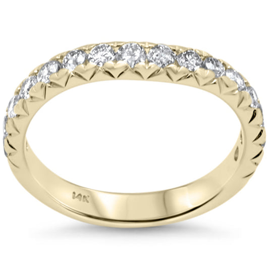 Muse Jewelry .80ct G SI 14K Yellow Gold Round Diamond Wedding Ring Band Size 6.5