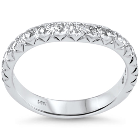 Muse Jewelry .79ct G SI 14K White Gold Round Diamond Wedding Ring Band Size 6.5