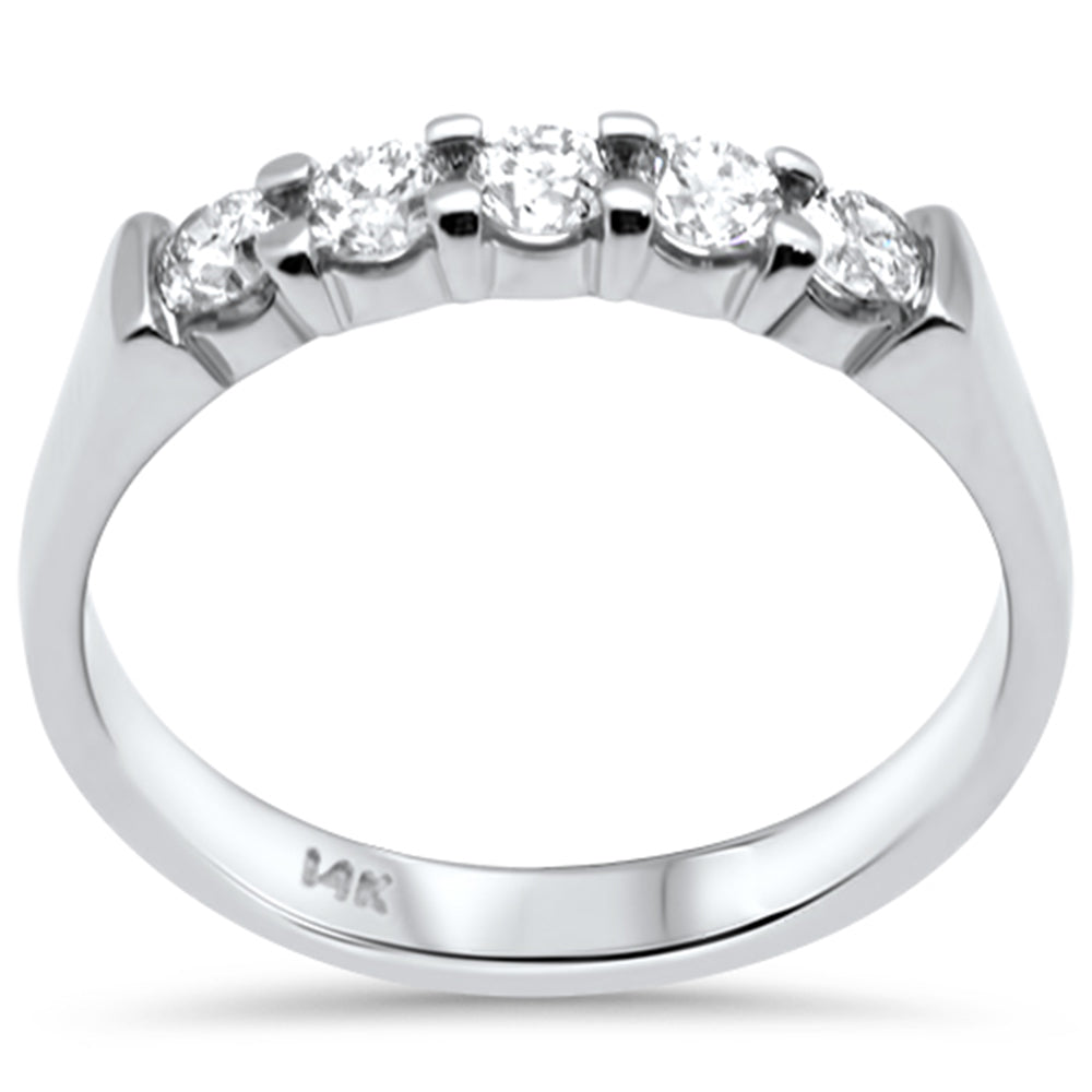 Muse Jewelry .55ct G SI 14K White Gold Diamond 5-Stone Ring Band