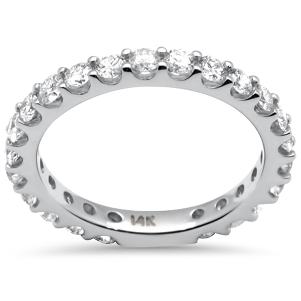 Muse Jewelry 1.28ct G SI 14K White Gold Diamond Wedding Band Ring Size 6.5