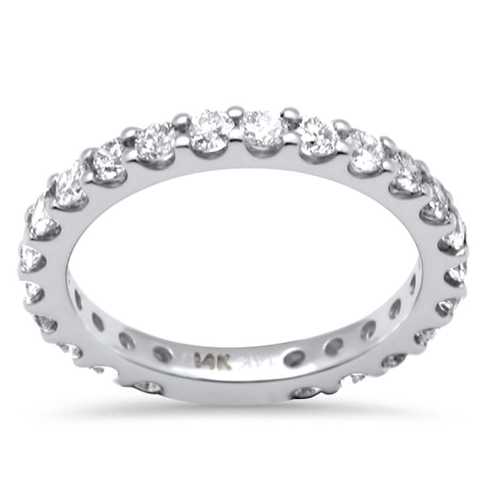 Muse Jewelry 1.27ct G SI 14K White Gold Diamond Stackable Anniversary Band Ring Size 6.5
