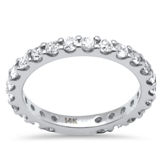 Muse Jewelry 1.27ct G SI 14K White Gold Diamond Stackable Anniversary Band Ring Size 6.5