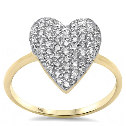 Muse Jewelry .58ct G SI 14K Yellow Gold Diamond Heart Shaped Ring Size 6.5