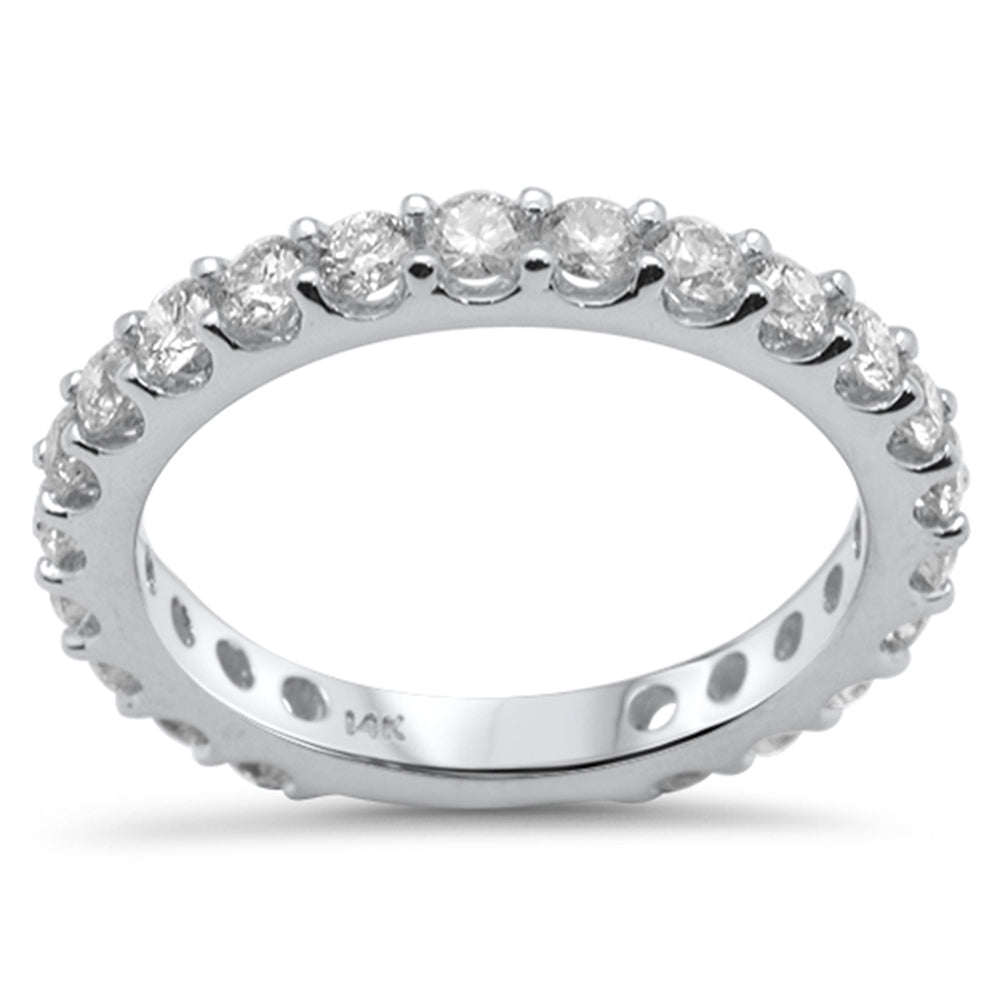 Muse Jewelry 1.19ct G SI 14K White Gold Diamond Anniversary Band Ring Size 6.5