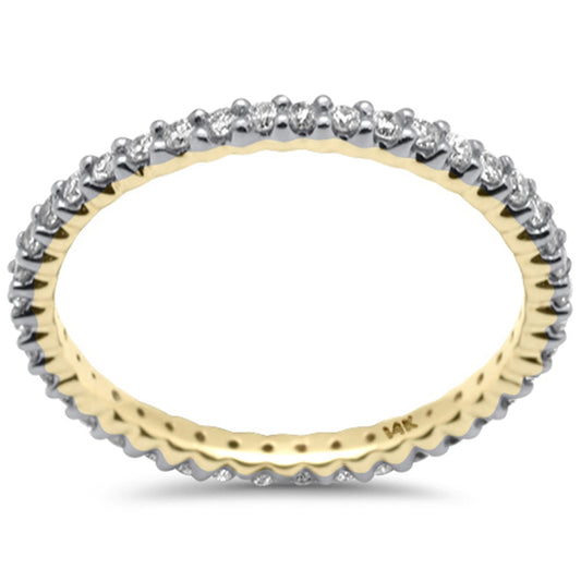 Muse Jewelry .51ct G SI 14K Yellow Gold Diamond Eternity Band Ring Size 6.5