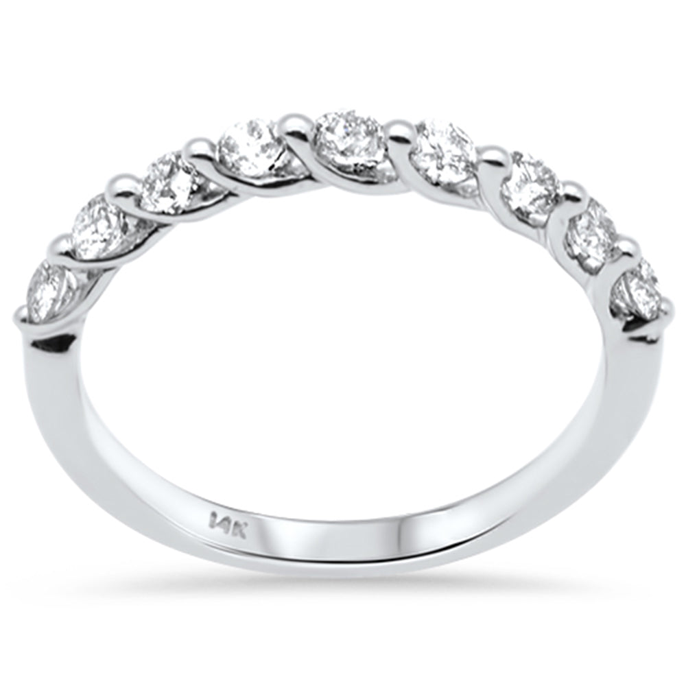 Muse Jewelry .48ct G SI 14K White Gold Diamond Anniversary Band Ring Size 6.5