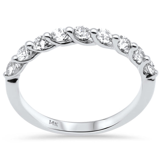 Muse Jewelry .48ct G SI 14K White Gold Diamond Anniversary Band Ring Size 6.5