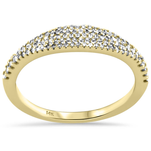 Muse Jewelry .25ct G SI 14K Yellow Gold Diamond Anniversary Band Ring Size 6.5