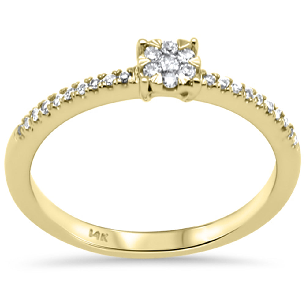 Muse Jewelry .17ct G SI 14K Yellow Gold Diamond Engagement Ring Size 6.5