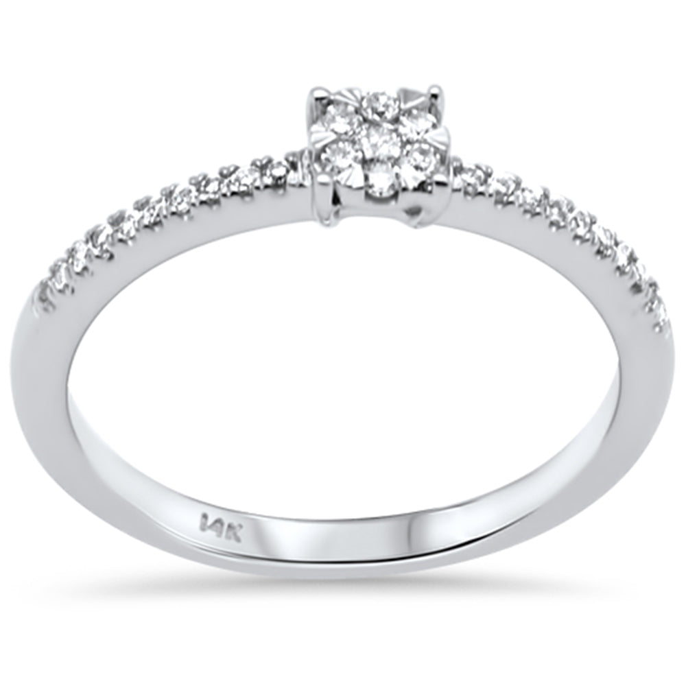 Muse Jewelry .17ct G SI 14K White Gold Diamond Engagement Ring Size 6.5