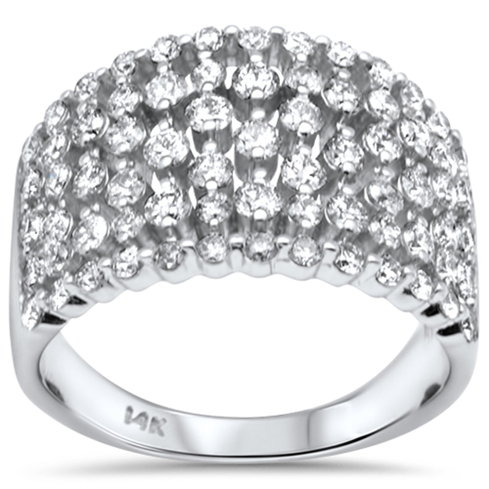 Muse Jewelry 1.57ct G SI 14K White Gold Diamond Round Band Ring Size 6.5