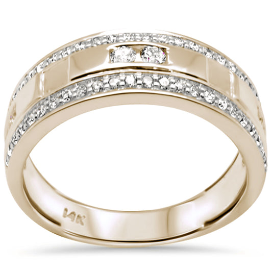 Muse Jewelry .78ct G SI 14K Yellow Gold Diamond Men's Band Ring Size 10
