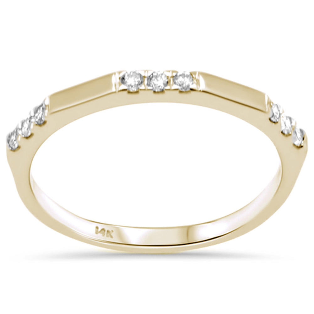 Muse Jewelry .16ct G SI 14K Yellow Gold Diamond Band Ring Size 6.5