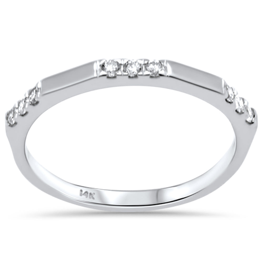 Muse Jewelry .16ct G SI 14K White Gold Diamond Band Ring Size 6.5