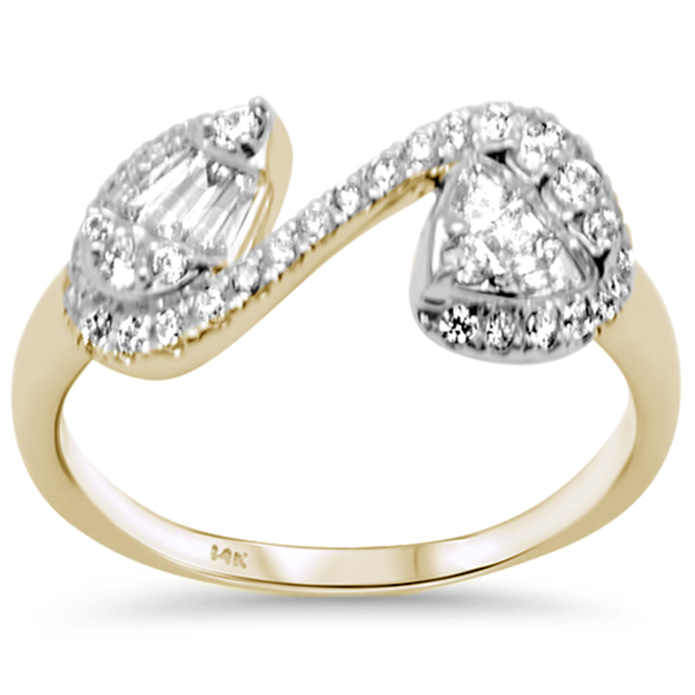 Muse Jewelry .57ct G SI 14K Yellow Gold Diamond Round & Baguette Band Ring Size 6.5