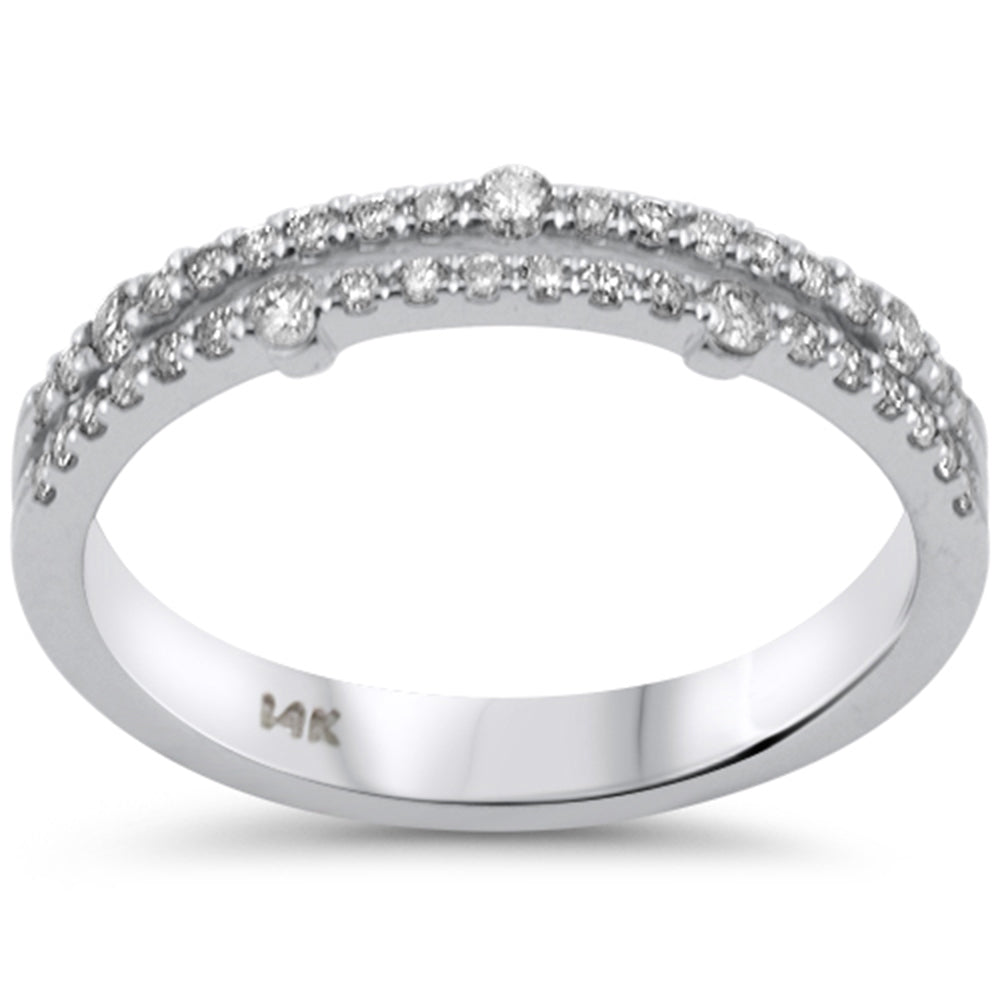 Muse Jewelry .32ct G SI 14K White Gold Diamond Band Ring Size 6.5